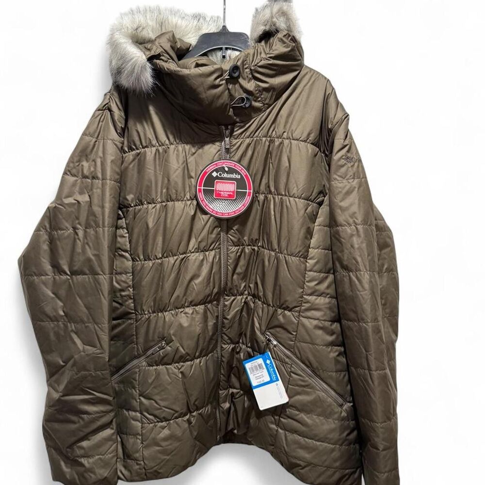 Columbia-sportswear Women's  Brown Olive Jacket 2X